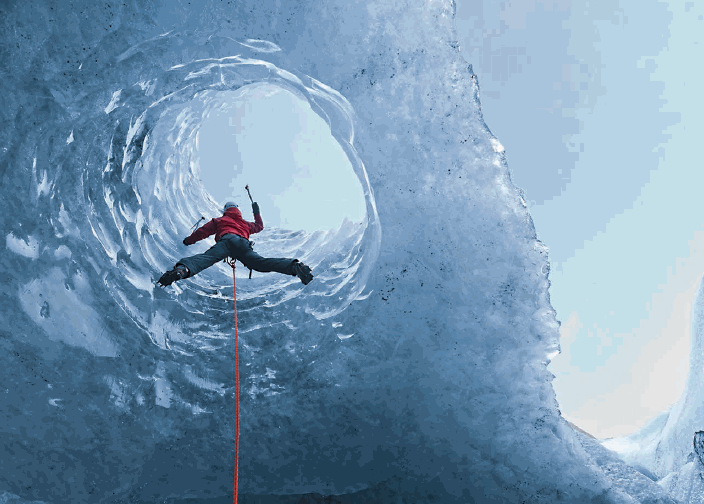 Trek escalade sous glace